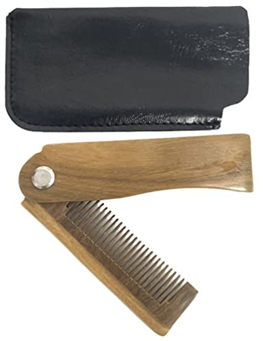LALAFINA Herren Haar-accessoire Klappbarer Haarkamm Holzkamm Für Einen Sauberen Look