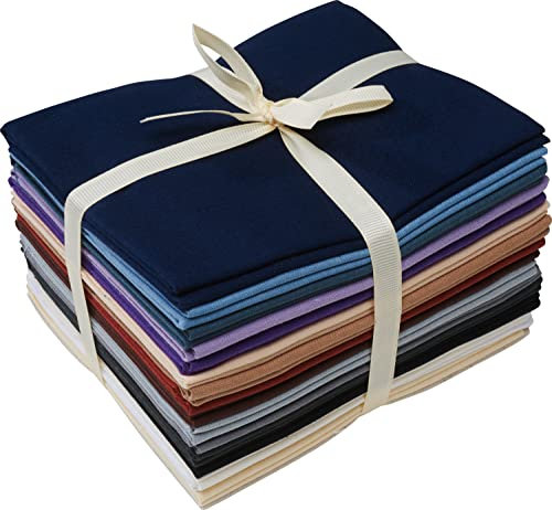 stafil Stoffpaket Patchy Uni Lavendel-Braun-Natur-Weiß 17 Zuschnitte á 55x45cm Stoffe Stoffzuschnitt Bastelstoffe