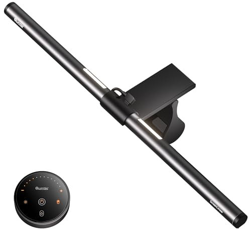 Quntis Curved Monitor Lampe mit Hintergrundbeleuchtung Fernbedienung, 40cm Monitor Light Bar zum Augenschutz, USB Bildschirmlampe PC Bürolampe dimmbar, LED Schreibtischlampe für Home Office Computer