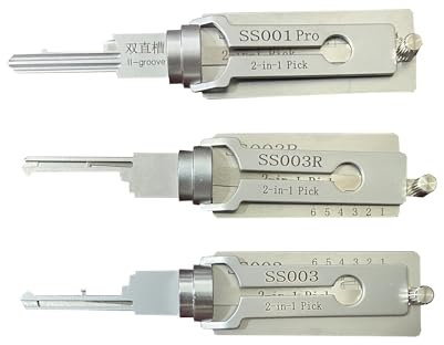 3-teiliges SS001 SS003 SS003R Dietrich- und Decoder-Werkzeug für zivile Türschloss, professionelle Schlosserwerkzeuge, schneller Öffner