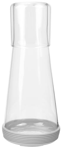PRETYZOOM Elegant Home Accessories Large Capacity Water Pitcher Cup Bed Side Water Carafe Set for Bedside Table