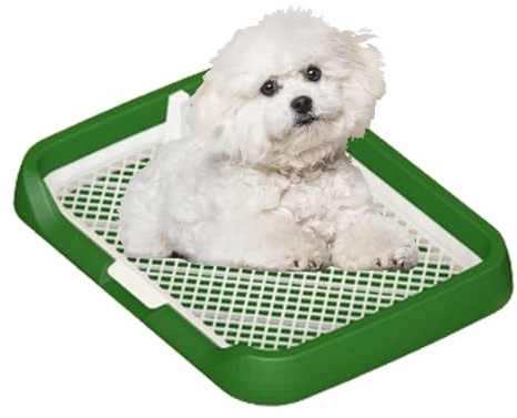 Hundetraining Toilette, Hundetoiletten, Töpfchen-Trainingstablett, Hund Töpfchen Zaun, Haustier-Toiletten-Toilettentablett, Welpen-Trainingstablett, Welpentoilette für kleine große ältere Hunde, Grün