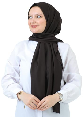 Prien Hijab Kopftuch für Damen, Muslimische Kleid Schal, Kopftücher für Mädchen, Islamische Langer Scarf, Chiffon Turban Kleider für Ramadan