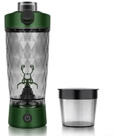 SPORTARC Comodo shaker elettrico per proteine con ricarica USB per una preparazione agitata fluida, portatile e facile da pulire (verde)