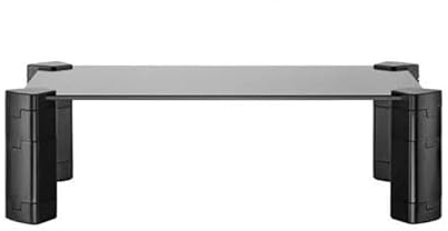 VoltShine Support élévateur Noir pour Moniteur Portable, réglage de la Hauteur, Support en Verre, idéal pour améliorer l'ergonomie et économiser de l'espace.