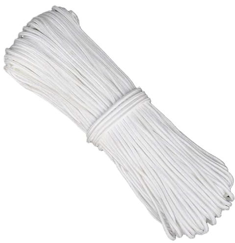 Nylon Cord, 2mm 65.6ft White Blind Cord, Heavy Duty Braided, Cuttable Nylon String for Craft, Picture Hanging, Gift Wrapping, Lift Shade Braided Craft String
