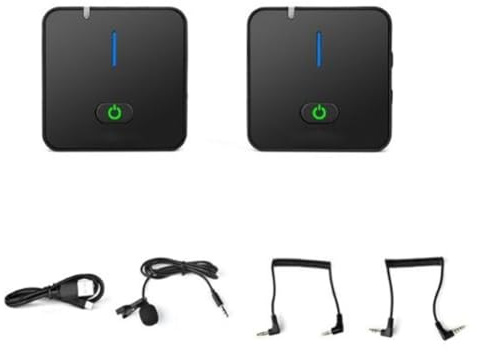 Vocdikficy Microfono Lavalier Wireless Microfono di Registrazione con Abbinamento Intelligente A Microfono Professionale con Cancellazione del Rumore