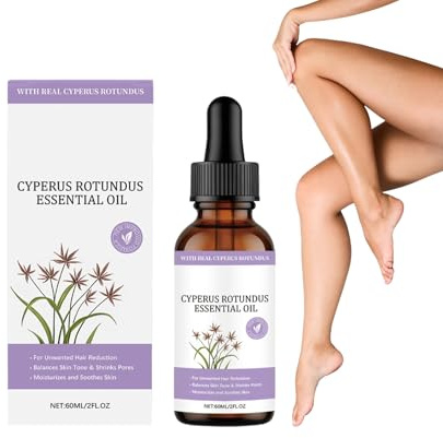 Cyperus Rotundus Hair Removal Oil - Reducing Unwanted Body Hair Growth, Hair Growth Inhibitor for Face & Body, Soothing Shave Oil for Women, Lightweight Moisturizing for All Skin Types (1 Bottle)