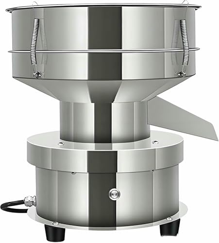 HOTAPEPU Machine de tamisage Automatique de Poudre 50 W Tamis Vibrant Automatique électrique avec Mailles 40 + 60 pour 3 kg/h de Farine et 1350 TR/Min ~/