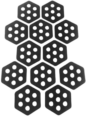 Surfboard Traction Pad, Hexagon Grip Pad, Skimboard Deck Mat, 4.72x5.31 Inches Non Slip Texture, 12-Piece Set Design, Accessories for Beach, Skateboard, Sea, Summer, Water Sports Use