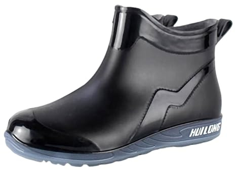 Bottes en caoutchouc pour femme - Bottes de pluie colorées - Imperméables - Antidérapantes - Bottes de pluie mi-hautes - Confortables - Tige courte - Bottes en caoutchouc légères - Chaussures de pluie