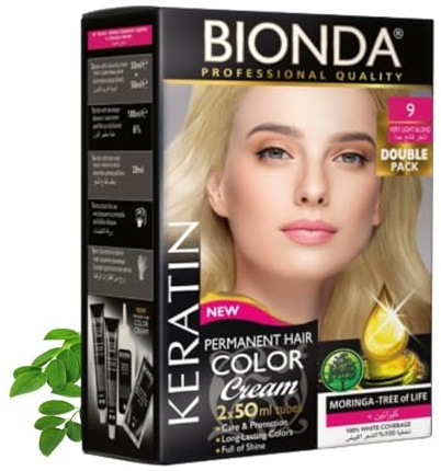 BIONDA Professional 9 Rubio Muy Claro 200 ml Tinte Permanente Pack Doble