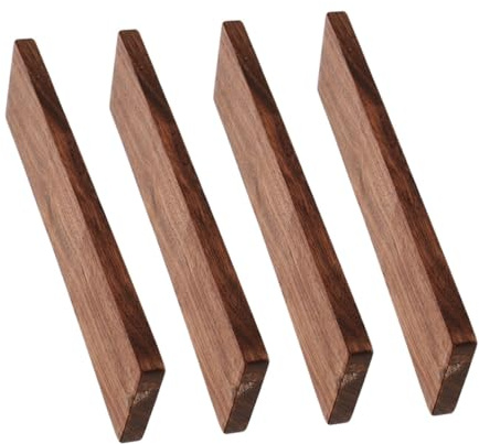 EXCEART 4 Pièces Planches Noyer Naturel pour Bricolage Décoration Maison Massif Lisse Blocs de Carrés Non pour Projets de Sculpture et Menuiserie