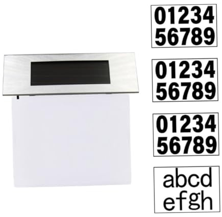 ELAYARD Numéro Maison Solaire LED Étanche Inoxydable et Lampe Extérieure Numéro Adresse Éclairage Automatique à Énergie Solaire pour Maison Jardin