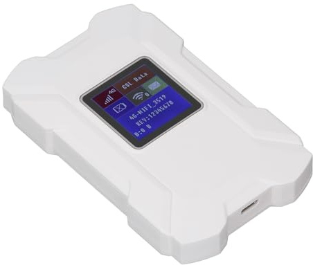 VBESTLIFE Enrutador WiFi Móvil 4G LTE con Ranura para Tarjeta SIM, Dispositivo de Punto de Acceso de Viaje Portátil Desbloqueado, Módem de Internet Inalámbrico para 32 Usuarios para (White)