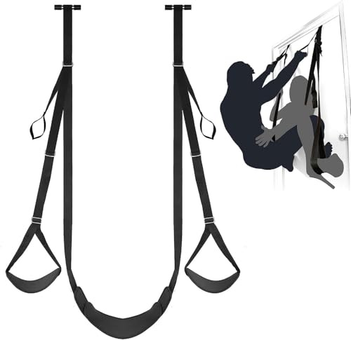 Door Sex Swing with Seat - 300LB Heavy Duty Door Mount Sex Slingshot Swing for Adults, Sex Furniture for Bedroom Kinky Play Sexy Bondage Love Slings for Adult Couples Sexy Toys for Women Sweater X2