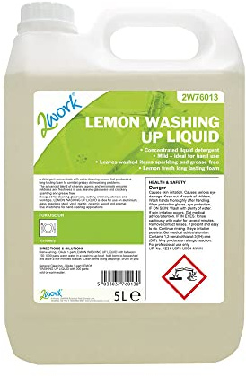 2Work Washing Up Liquid Lemon Scent 5 Litre Bottle 2W76013