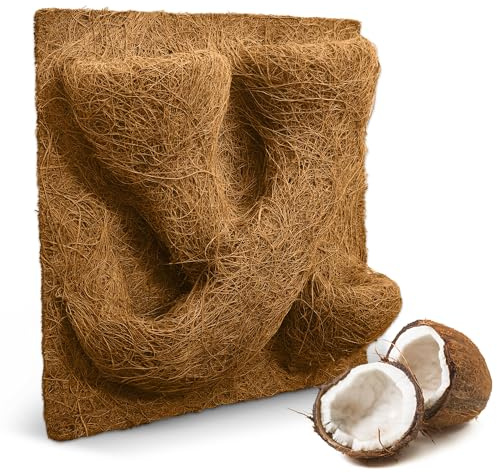 ProFlora® Terrarium Rückwand mit Pflanztaschen 30x30 cm – Kokosmatte/Kokosfasermatte aus 100% Naturfasern – Natürliches Terrarium Zubehör & Terrarium Deko – Nachhaltige Terrarium Einrichtung