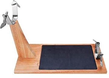 EDM 76559 Jamonero con Base Cerámica, Marrón, 43.8 x 19.5 x 30.5 Cm
