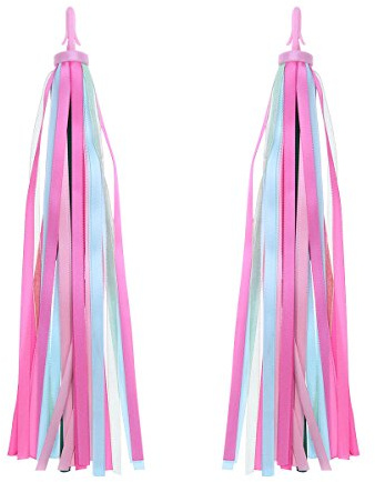 VORCOOL EIN Paar Kinder Fahrrad Lenker Streamer Fahrrad Griffe Quasten Bänder Baby Carrier Zubehör (Pink)
