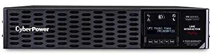 CyberPower PR1000RT2U Smart App Sinewave UPS System, 1000VA/1000W, 8 Outlets, 2U Rack/Tower, AVR