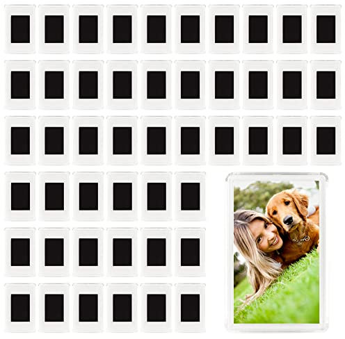 MATANA 50 Magnetische Bilderrahmen Kühlschrank (7x4,5cm), Mini Bilderrahmen, Fotomagnete Selbst Gestalten - Gastgeschenke für Hochzeiten, Geburtstage, Taufen