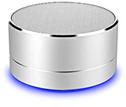 Enceinte Metal Bluetooth pour ONEPLUS 7 Plus Smartphone Port USB Carte TF Auxiliaire Haut-Parleur Micro Mini (Argent)