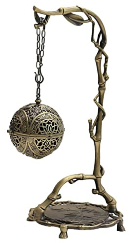 HomeDecTime Aromatherapie Weihrauchbrenner Räucherstövchen mit Ständer für Weihrauch oder Räucherkegel - Bronze