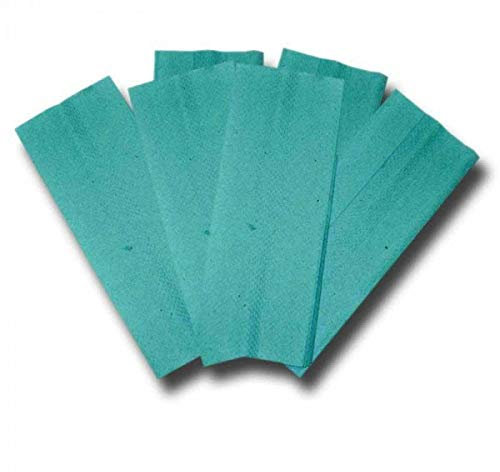 Recycling-Papierhandtücher, Handtuchpapier, Falthandtücher, Papiertücher, 1-lagig, grün, 5.000 Blatt - 25 x 23 cm