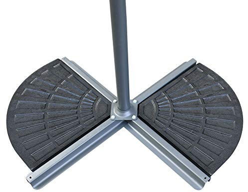 Aquariss Parasol Base Weights Concrete Stand Heavy Duty For Hanging Cantilever Banana Umbrella - Fan Shape