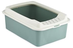 Rotho Arenero para Gatos My Pet Bonnie Eco 56 x 17 x 40 cm Blanco/Verde