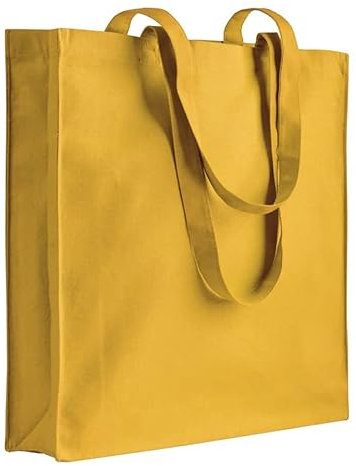 Artexia Stoffbeutel Zum Bemalen Stofftasche Weiß Baumwolltasche Lange Henkel Jutebeutel Baumwolltaschen (x1 Gelb, 42x38x8cm)