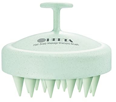 HEETA Scalp Massager for Hair Growth, Hair Scalp Brush with Soft Silicone Bristles to Remove Dandruff and Stress Relieves, Scalp Scrubber for Thick Thin Curly Straight Natural Hair, Mint Green