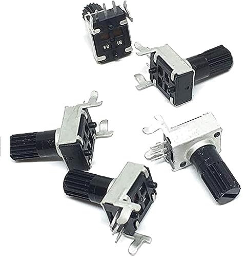 JMORCO 500PCS RV09 Horizontale Elektrische Potentiometer 1k 2k 5k 10k 20k 50k 100k 200K 500K 0932 Einstellbaren Widerstand Versiegeltes Potentiometer (Size : 20K Ohm)