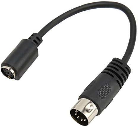 Cavo Convertitore Tastiera Mouse da 5,9 Pollici, DIN 5 Pin Maschio a Mini DIN 6 Pin Femmina, Cavo Adattatore Tastiera Mouse Stabile in Materiale PVC per PS 2