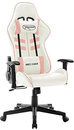 DYRJDJWIDHW Lounge Sessel,XXL sitzsack,schaukelstuhl,Gaming-Stuhl Weiß und Rosa Kunstlederrelaxsessel,lesesessel,Sessel,stillsessel,