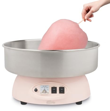 H.Koenig Máquina de algodón de azúcar CIRCUS8, Máquina profesional, Soportes antideslizantes, Ajuste automático de temperatura, Cumpleaños, Evento de empresa, 1200 W