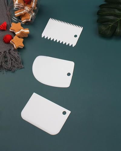 Cake Scraper 3 Pcs Set Scraper for Baking Dough Cutter
