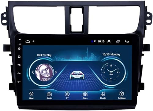 Radio Estéreo para Automóvil, Pantalla Táctil 2.5D de 9 Pulgadas Sistema de Navegación GPS Android 9.0 WiFi Bluetooth Radio Estéreo para Automóvil para Suzu-ki Celerio 2015-2018, Navegación GPS con