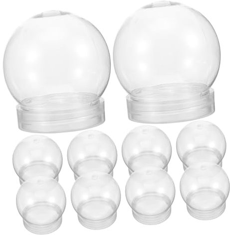 MAGICLULU 20stücke Teiliges Transparente Schneekugeln Mit Schraubverschluss Für Kreative Bastelprojekte Und Weihnachtsdekoration Leere Wasserkuge Für Erwachsene