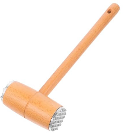 ABOOFAN Wooden Meat Tenderizer Hammer Long Handle for Tenderizing Flattening Meat Steak Pounding Tool Tenderizer