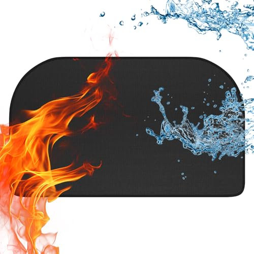 100 * 60cm Tappetino ignifugo,Tappetino ignifugo per camino,Rettangolo Tappetino per Camino semicircolare,per Il Pavimento per stufa, Caminoproteggere il pavimento dalle scintille