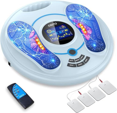 Creliver Durchblutungs-stimulator beine, bekämpft Schmerzen und Schwellungen in Beinen und Füßen, reduziert Krämpfe, EMS-Fußmassagegerät lindert Neuropathie, fördert die Blutzirkulation, 25 Modi