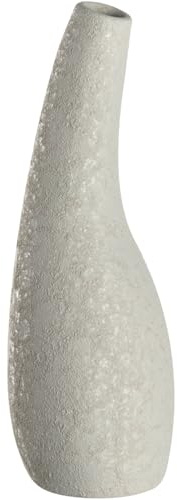 LEONARDO HOME Arco Keramikvase, 1 Stück, geschwungene Form, Vase aus Kermaik für Einzelblumen, besondere Struktur, Handarbeit, langstiliege Blumenvase, Höhe 30 cm, Taupe, 059008