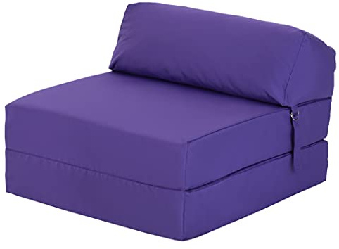 Ready Steady Bed Faltbare Gästematratze 168 x 60 x 13 cm Komfortabler Z-Fold Klappstuhl Futon-Sofa Weicher, wasserabweisender Bezug Klappmatratze Faltmatratze Erwachsene (Lila)