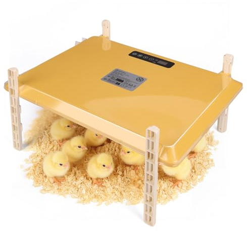 PETEMPO Wärmeplatte Küken mit Timer, 20℃-88℃ Temperatur Verstellbare, 40x30cm Heizung Hühnerstall, 200W Winter Heizplatte Wärmelampe für Hühner, Kaninchen, Klein Tiere, Geflügel Aufzucht