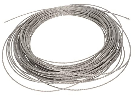 FIXOSHEE Stainless Steel Wire Rope Heavy Duty Multipurpose Clothes Line Cable for Outdoor Garden Deck Railing Rust Resistant Steel Cable