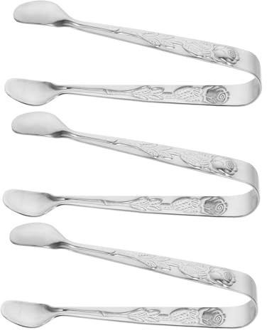 Pinzas para Hielo de Acero Inoxidable, 3 Piezas, Plata