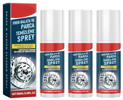 Generico Detergente per Freni, Spray detergente per Freni, 100 ml, Detergente per Freni per Auto, Convertitore di ruggine Versatile e Potente, Uso Sicuro sulla Superficie, Detergente per Freni (3pcs)