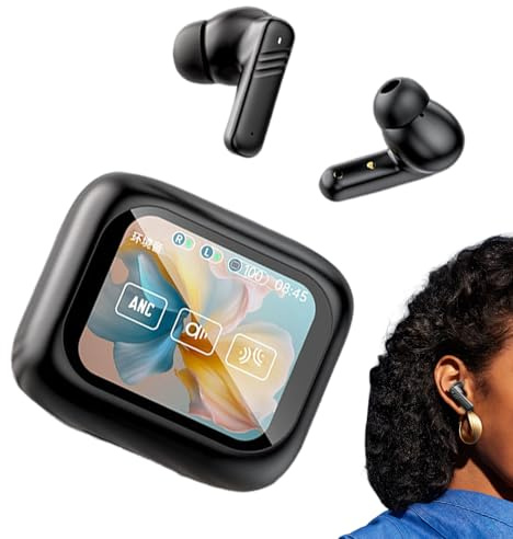 Duroecsain Auricolari sportivi senza fili,Cuffie audio senza fili in-ear senza fili,Cuffie anti-rumore Custodia ricarica tattile lunga durata | per bicicletta navetta corsa telefono gioco studio
